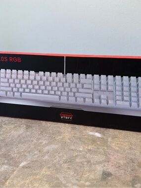 Cherry XTRFY MX 3.0S RGB Full-Size Mechanical Gaming Keyboard, White, Brand New!